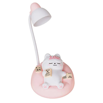Cute Sleeping Cat Night Light 3-Speed Pat Lamp Bedside Eye Protection Feeding Light for Bedroom