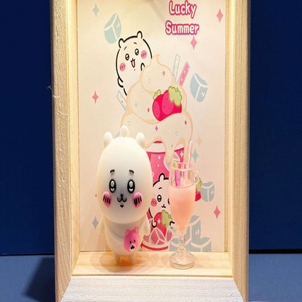 Cartoon Food Play Night Light Wooden Ornament Children's Bedroom Sleeping Lamp Home Decoration