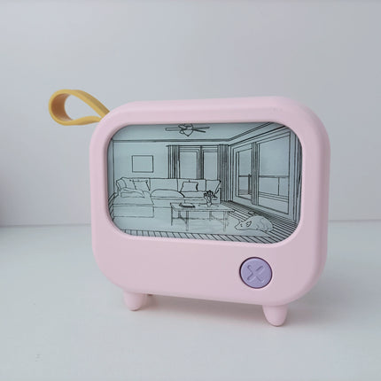 Cute Mini Desktop Lamp Rechargeable Eye Protection Reading Light Bedside Decorative Night Light for Dormitory