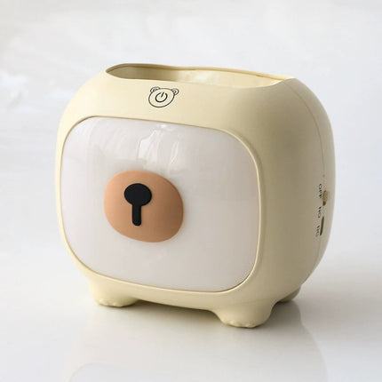 Bear Pen Holder Night Lamp Cute Girly Heart Romantic Bedside Lamp Multifunctional Nordic Style Bedroom Lighting