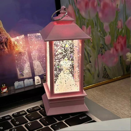 Quicksand Night Light White Phone Booth Luminous Atmosphere Lamp Retro Creative Ornament Chinese Valentine’s Day Wedding Gift