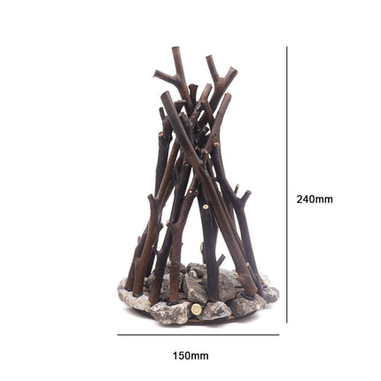 Creative Retro Tree Branch LED Night Light Handmade Bonfire Style 3D Desktop Ornament Home Decoration