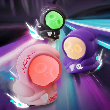 Creative Pull Back Car Night Light Three-Speed Dimming Children's Toy Halloween Decoration Atmosphere Light