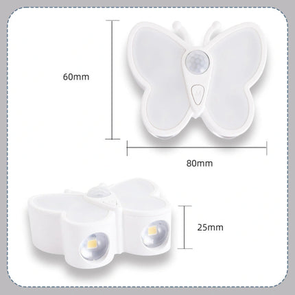 LED Butterfly Sensor Night Light – Unique Wall Atmosphere Lamp for Bedroom, Study Room, or Hallway Decor