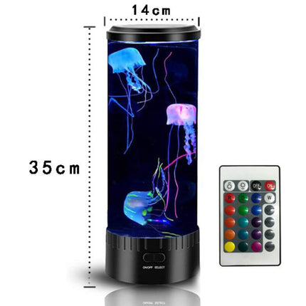 Large Jellyfish Lamp – USB Colorful LED Color-Changing Simulation Aquarium Night Light for Home & Desktop Decor