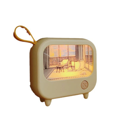 Cute Mini Desktop Lamp Rechargeable Eye Protection Reading Light Bedside Decorative Night Light for Dormitory