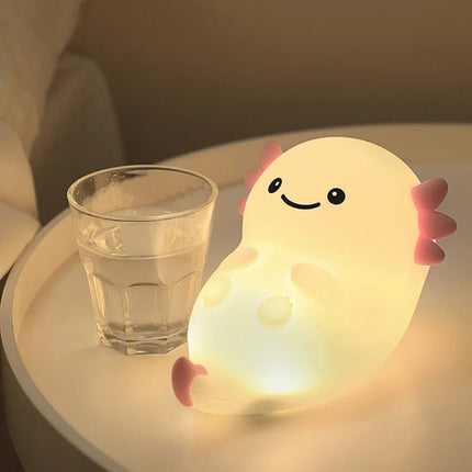 Hexagon Dinosaur Silicone Night Light – USB Rechargeable 3-Level Tap Control LED Lamp with Colorful Timer & Bedside Mood Lighting