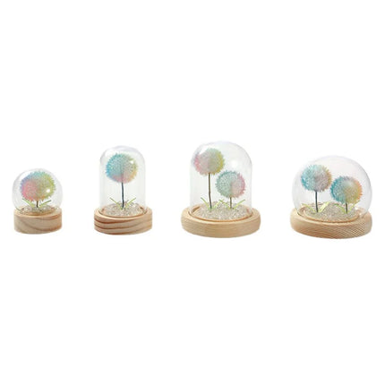 Real Dandelion Glass Dome Ornament – Handmade Desktop Decoration & Romantic Holiday Gift for Girls
