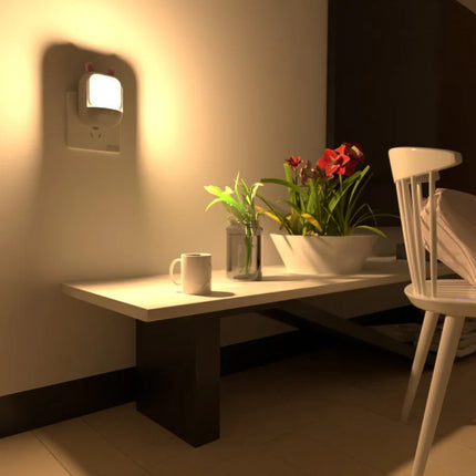 Cute Rabbit Night Light Energy Saving LED White and Warm Light for Living Room Desk Bedroom Dressing Table
