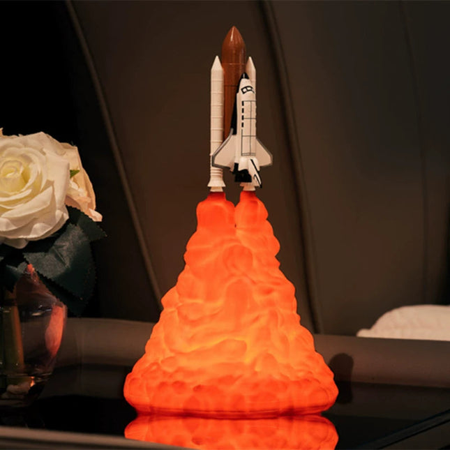 3D Printed Rocket LED Night Light – Creative Cross-Border Gift and Unique Decorative Ornament