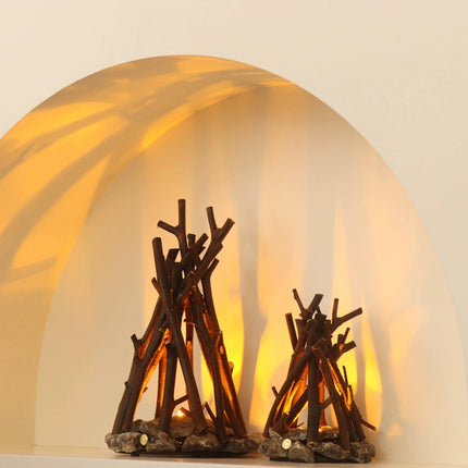 Creative Retro Tree Branch LED Night Light Handmade Bonfire Style 3D Desktop Ornament Home Decoration