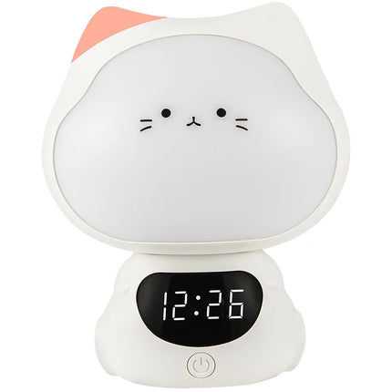Voice-Controlled Intelligent Night Light – Baby Feeding Bedside Lamp with Soft Eye Protection Light, Remote Control & Clock