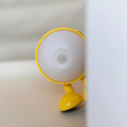 Big Eyes Human Body Sensor Night Light Soft Eye Protection LED Magnetic Wardrobe Bed Hallway Bedside Lamp