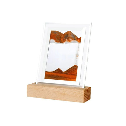 Quicksand Painting Night Light USB LED Creative Desktop Lamp Bedside Table Lamp for Bedroom Living Room Atmosphere Decoration