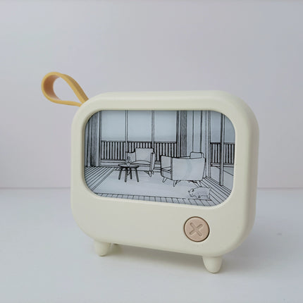 Cute Mini Desktop Lamp Rechargeable Eye Protection Reading Light Bedside Decorative Night Light for Dormitory