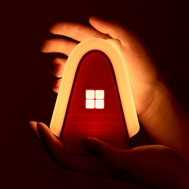 Green Snow House Night Light – Rechargeable Pat Lamp For Kids