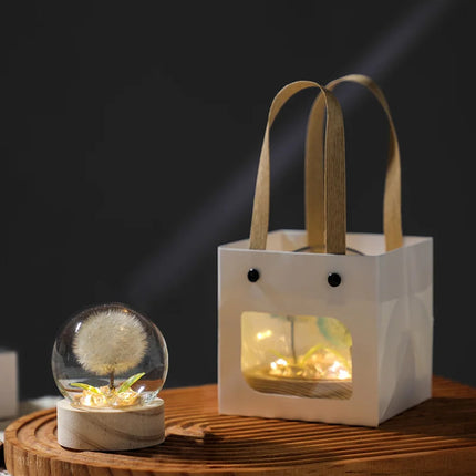Real Dandelion Glass Dome Ornament – Handmade Desktop Decoration & Romantic Holiday Gift for Girls