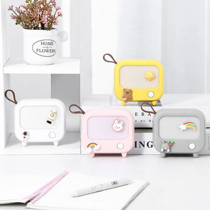 Creative DIY Retro Cartoon Night Light USB Rechargeable LED Bedside Table Lamp for Boys and Girls