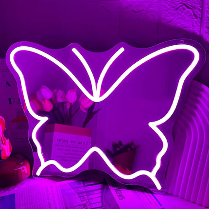 Cartoon Neon Characters Makeup Mirror – Acrylic Light For Bedroom, Bathroom, Or Vanity