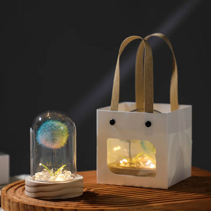 Real Dandelion Glass Dome Ornament – Handmade Desktop Decoration & Romantic Holiday Gift for Girls