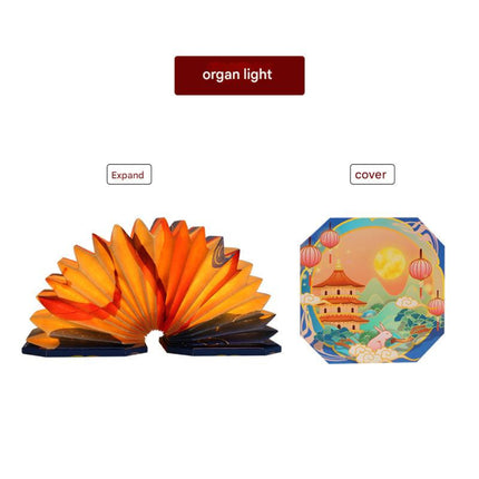 Creative Book Lamp – Portable Folding Lantern for Campus, University & Annual Meeting Gifts, New Year Cultural Decor