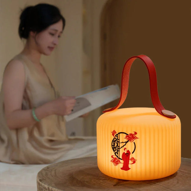 Creative Portable Silicone Lantern Night Light – Rechargeable Bedside Lamp For Cozy Sleep, Perfect Mid-Autumn Festival Gift