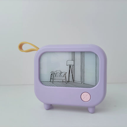 Cute Mini Desktop Lamp Rechargeable Eye Protection Reading Light Bedside Decorative Night Light for Dormitory