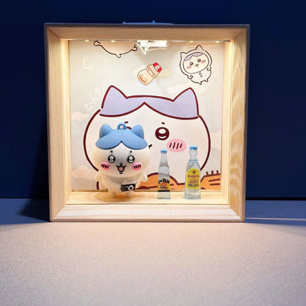 Cartoon Food Play Night Light Wooden Ornament Children's Bedroom Sleeping Lamp Home Decoration