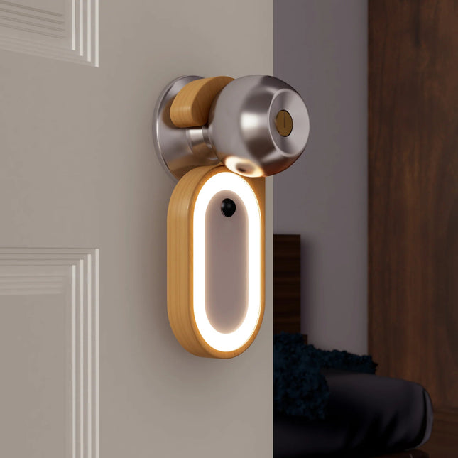 Creative Wooden Motion Sensor Lamp Wireless Smart Portable Night Light with Built-In Battery for Home