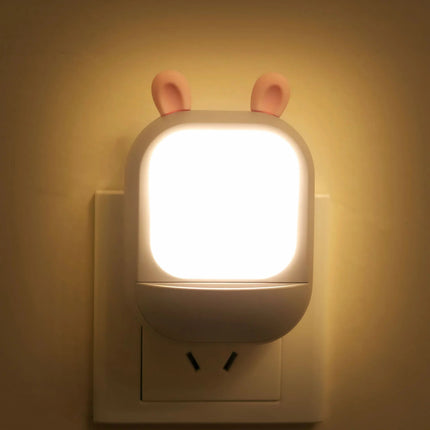 Cute Rabbit Night Light Energy Saving LED White and Warm Light for Living Room Desk Bedroom Dressing Table
