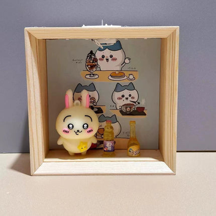 Cartoon Food Play Night Light Wooden Ornament Children's Bedroom Sleeping Lamp Home Decoration