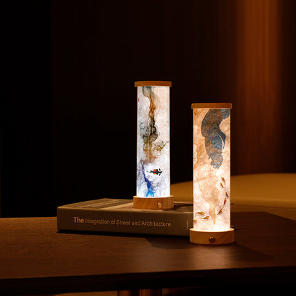 National Style Wooden Night Light – Creative Bedside Lamp for Bedroom & Living Room, Atmospheric Decorative Ornament