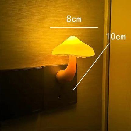 Mushroom LED Night Light – Plug-In Bedside Lamp with Light Sensor, INS-Style Dormitory & Bedroom Atmosphere Sleep Light