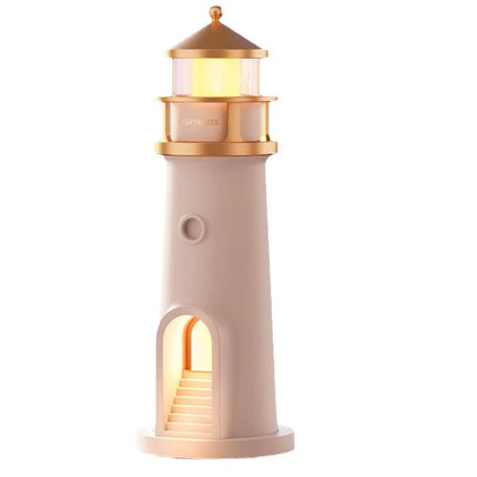 Creative Moonlight Lighthouse Projection Lamp with Human Body Sensor Remote Control LED Bedside Lamp Bluetooth Speaker for Bedroom Atmosphere and Sleep