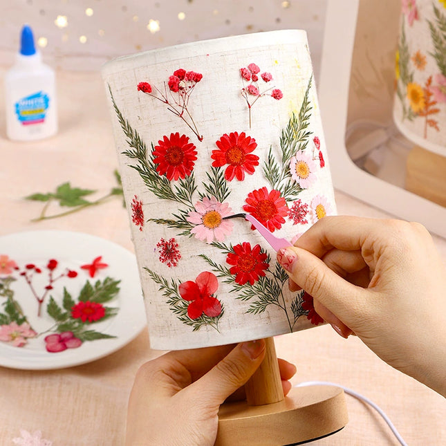 DIY Embossed Table Lamp Kit – Dried Flower Night Light Gift for Mom, Perfect for Mother’s Day