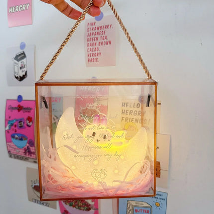 Creative Moon Night Light for Kids – Luminous Cartoon Rabbit Desk Lamp, Birthday Gift & Decorative Ornament