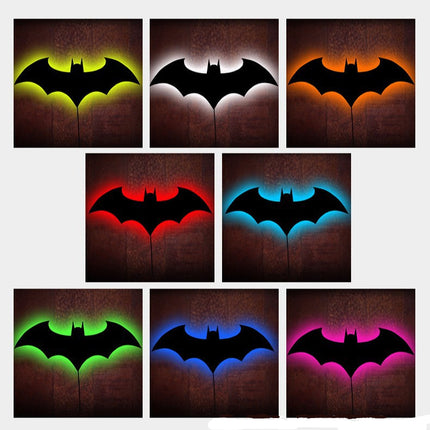 3D Batman LED Night Light – Creative Superhero Wall Lamp & Bedside Atmosphere Light for Home Decoration