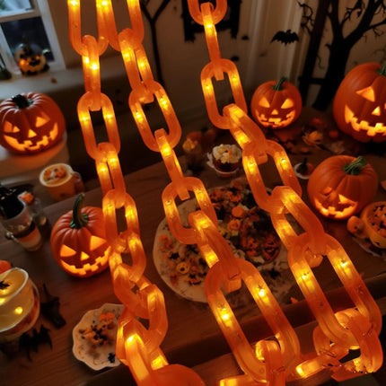 Halloween LED Colored String Lights – Iron Chain Decorative Lights for Bar, Party, Holiday, and Room Atmosphere Decor