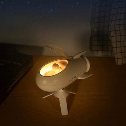 Rocket-Shaped Bluetooth Speaker Night Light Creative Bedside Lamp Children's Holiday Gift Bedroom Atmosphere Light