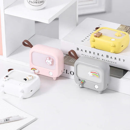 Creative DIY Retro Cartoon Night Light USB Rechargeable LED Bedside Table Lamp for Boys and Girls