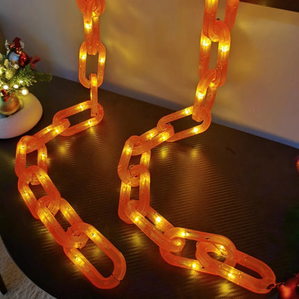 Halloween LED Colored String Lights – Iron Chain Decorative Lights for Bar, Party, Holiday, and Room Atmosphere Decor