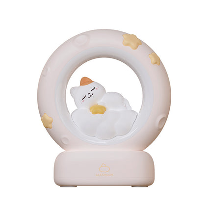 Cute Night Light for Girls – Atmospheric Cat Lamp, “Pick the Stars, Embrace the Moon”, Birthday Gift & Decorative Ornament