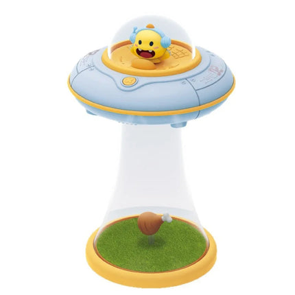 Cute Pet Space UFO Night Light USB Rechargeable Stepless Dimming LED Cartoon Bedside Lamp for Children's Bedroom