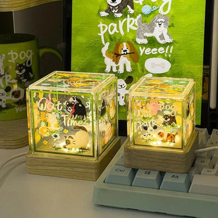 Puppy Night Light – Cute Acrylic USB Bedside Lamp, Atmospheric Bedroom Decor & Gift for Girls