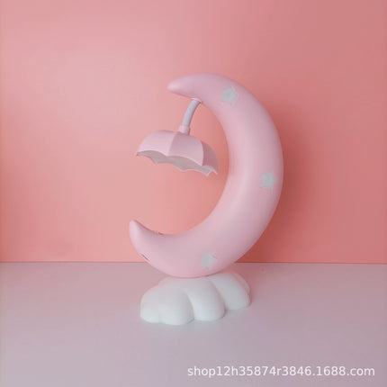 Cute Mini Desktop Lamp Rechargeable Eye Protection Reading Light Bedside Decorative Night Light for Dormitory