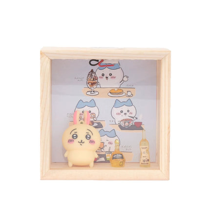 Cartoon Food Play Night Light Wooden Ornament Children's Bedroom Sleeping Lamp Home Decoration