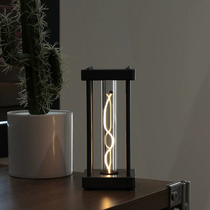 Creative Square Quantum LED Night Light – USB Curved Line Ambient Lamp for Bedroom or Desktop Decor