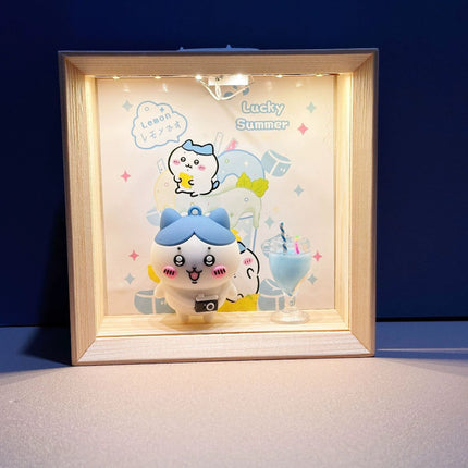 Cartoon Food Play Night Light Wooden Ornament Children's Bedroom Sleeping Lamp Home Decoration