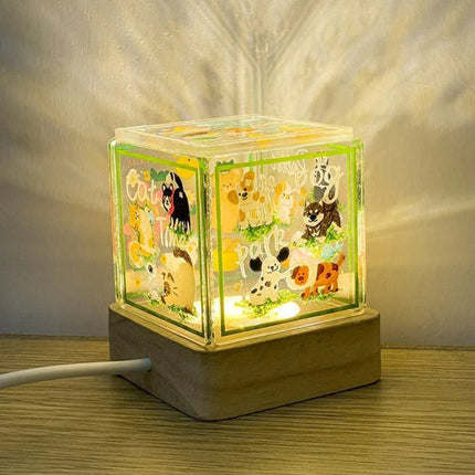 Puppy Night Light – Cute Acrylic USB Bedside Lamp, Atmospheric Bedroom Decor & Gift for Girls