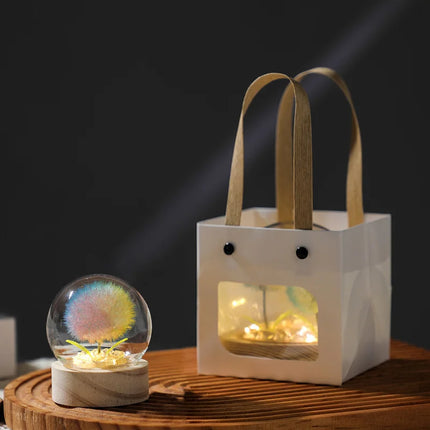 Real Dandelion Glass Dome Ornament – Handmade Desktop Decoration & Romantic Holiday Gift for Girls